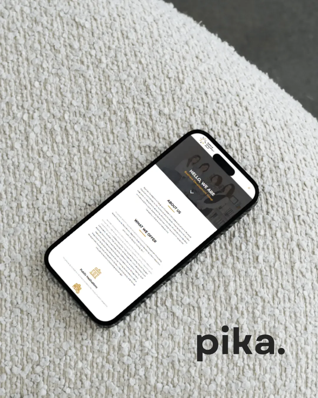 Web design project for Business Development Group