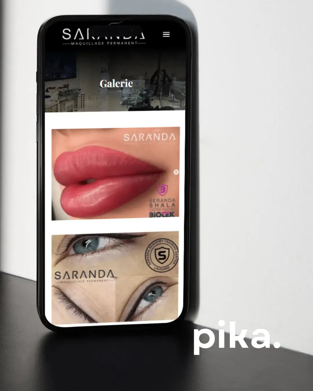 Web design project for Saranda Maquillage Permanent